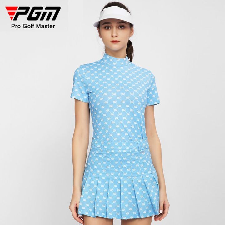 PGM Women's Golf Set Summer Short Sleeve Tshirt Short Skirt YF557
