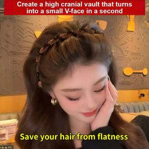 Winter Lazy Women Wave Hair High Cranial Top Hair Accessories With Teeth Flash Diamond Hair Bands