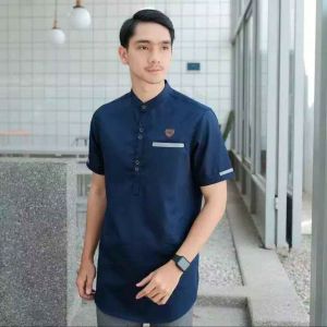 Baju Koko Kurta Dewasa Lengan Pendek Material Catton Adem Aldhina