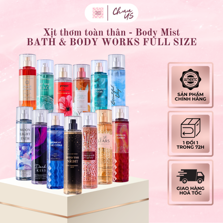 (AuthMỸ) (Tổng hợp) Xịt Thơm Toàn Thân Bath & Body Works Fine Fragrance ...
