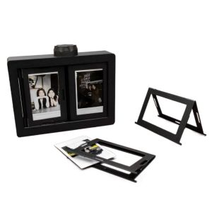 ZG285 12 ช่องกระเป๋า ที่วางการ์ดภาพหมุนได้ 3D โปร่งใส ป้องกัน สมุดภาพ สมุดสะสมอัลบั้ม ใช้งานได้หลากหลาย ชั้นวางการ์ด โต๊ะทำงาน