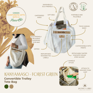 Jacinto & Lirio KANYAMASO Foldable Shopping Bag Reusable Eco-bag Canvas Tote