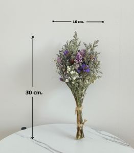 ช่อดอกไม้แห้ง ช่อสแตติสม่วง แจกันดอกไม้ ดอกไม้แห้ง DIY ตกแต่ง พร้อพถ่ายรูป Flower Bunch
