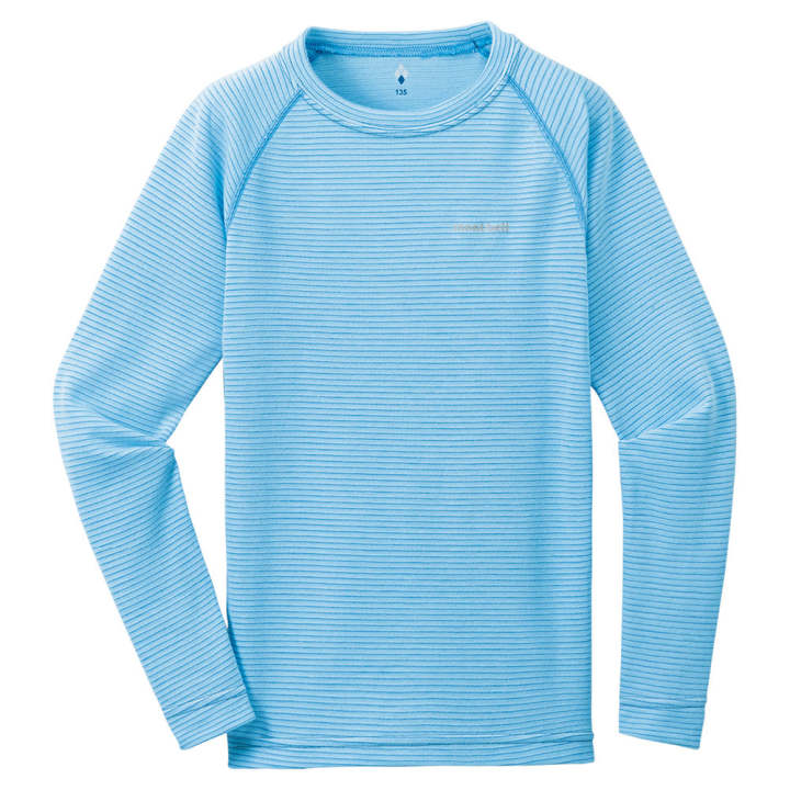 Montbell Base Layer Shirt Kids UNISEX ZEOLINE Middle Weight Crew Round Neck Long Sleeve Aqua Black Lazada Singapore