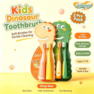 Aoduoyaya Kids Dinosaur Toothbrush Ultra Soft Bristles Cartoon Toddler Toothbrush for Children 3-12 Years