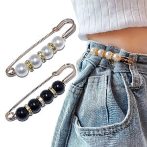 High Quality Korean Style Pearl Brooch Double Pin Collar Sweater Shirt Shawl Lapel Pin JVL