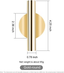 Gold Wall Flower Device Tube Vase Nordic Style Vase Flower Tube for Flower Display Decoration Holder