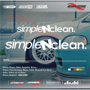 SN01 Sticker SIMPLE N CLEAN sticker mobil stiker kaca mobil cutting sticker