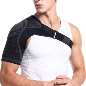 NOVAWEAR Breathable Shoulder Support Brace Adjustable Sweat-Absorbent Sports Shoulder Protective Protective Equipment Compression Shoulder Compression Support For Men Women