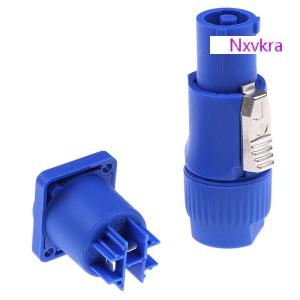 Nxvkra 2Pcs set PowerCON Audio 3P Type A NAC3FCA+NAC3MPA-1 Chassis Plug Panel Connector