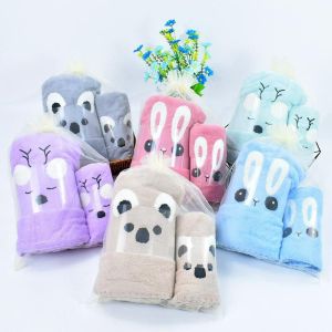PAKET HEMAT HANDUK 2IN1 UKURAN (70X140 DAN 35X70) PERLENGKAPAN MANDI HANDUK HALUS MENYERAP AIR BERBAHAN POLYESTER FIBER PREMIUM HANDUK CANTIK MURAH MOTIF PANDA KADO NIKAH BAYI SOUVENIR HANDUK KAIN LAP MICROFIBER KARAKTER LUCU
