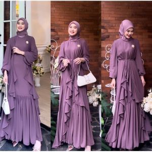 BEST SELLER - COD  SETELAN AERIN TERBARU BEAUTY DRESS PREMIUM READY STOCK !!! DRESS KONDANGAN / DRESS PESTA / BAJU KONDANGAN MEWAH - SERAGAM BRIDEMAIDS - GAUN MUSLIMAH TURKI CANTIK