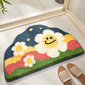 Fluffy Plush Rug Soft Carpet Non-Slip Floor Mat Karpet Bulu Alas Kaki Water Absorbent Bathroom Mat