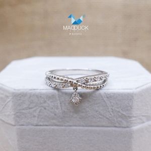 MadDuckJewels RG2003 แหวนเงินแท้925 เพชร CZ ชุบโรเดียม