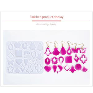 Resin DIY silicone mold retro earrings pendant crystal glue mold