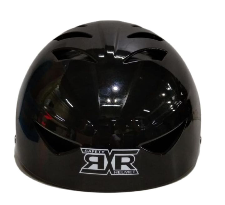 MDEPOT] RXR 066-E NUTSHELL HELMET GLOSSY BLACK Half Face Helmet