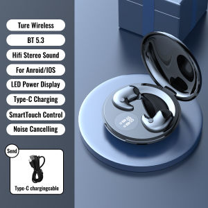 KEBIDU คุณภาพสูงหูฟังบลูทูธ5.3สเตอริโอกีฬาหูฟังไร้สายหูฟังที่มองไม่เห็นตัดเสียงรบกวนเพื่อการนอนหลับที่ Y29