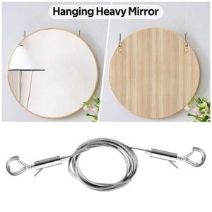 YANGS Kính thiên văn Dây treo tranh 1/2M Móc Giá đỡ Cáp Inox Bền Đa năng Dây buộc gắn tường Đui đèn