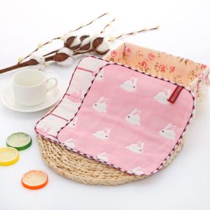 GOODOO ผ้าฝ้ายแท้แท้ ผ้าขนหนูเช็ดหน้าเด็ก ผ้าขนหนูเช็ดมือ รูปทรงสี่เหลี่ยม ผ้าเช็ดหน้าซับน้ำสำหรับเด็ก สร้างสรรค์และสร้างสรรค์ ให้อาหารผ้าเรอ ผ้าขนหนูขนาดเล็กหกชั้น