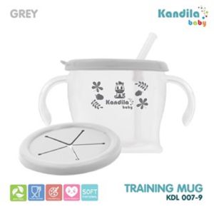 TRAINING MUG KANDILA BABY / CUP DE MUG KDL 007-9  /CANGKIR 2 IN 1/ CANGKIR DUA FUNGSI / WADAH SNACK ANAK/ TEMPAT SNACK ANAK/ MUG MINUM ANAK/ TEMPAT MINUM ANAK/ CANGKIR MINUM ANAK