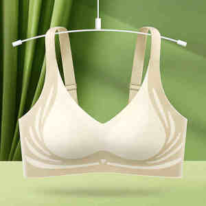 YOYO เสื้อชั้นในชุดชั้นในแบบไม่มีรอยต่อผ้านุ่มสวมใส่สบายและเรียบเนียนทำงานชุดชั้นในไร้รอยต่อ รุ่นE553