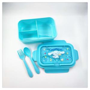 J199# Childrens Lunch Box With Dividers and Spoon/Fork 1200ml BPA-Free Leak-Proof Kuromi Melody Sanrio Cartoon