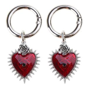 2Pcs Love Heart Shoe Buckles Exaggerated Martins Boot Buckles Fashionable Shoes Fastener Accessory for Fashion Lover