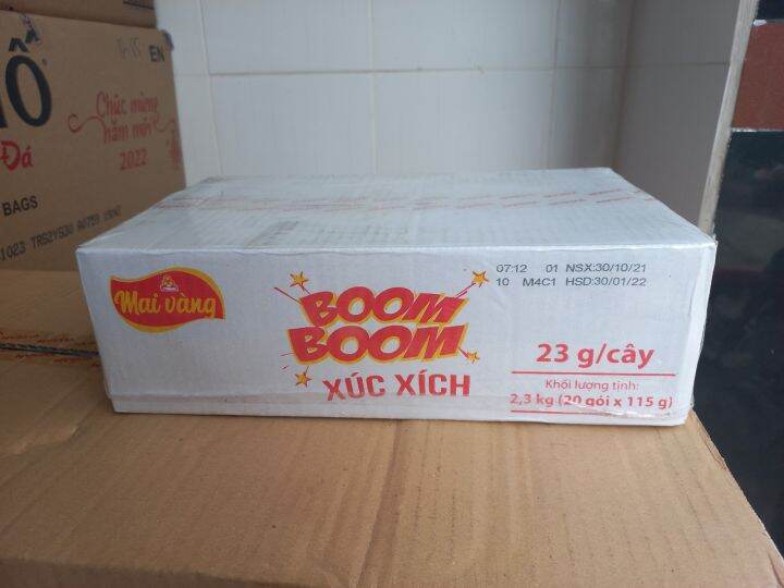 1 Thùng xúc xích boom boom vissan (100 cây x 23g).