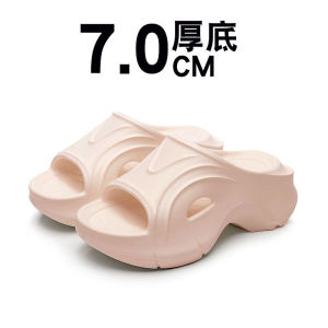 Free Shipping New Anti-Slip Thick-Soled Slippers For Women Fashionable Summer Outdoor High-Heeled Flip-Flops Beach Sandals For Outdoor Wear And Height-Increasing Sandals