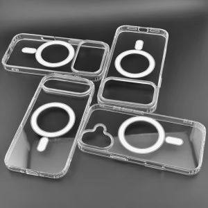 Magnetic Transparent Slim Case for iPhone 17 18/18 Pro Max Shock Absorbing Soft Cover