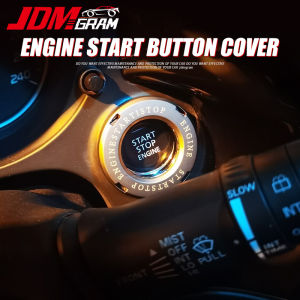 JDMGRAM Rotary Car Engine Start Stop Button Cover Metal Universal Auto Ignition Switch Hidden Protective Cap Decorative Sticker Automobile Interior Accessories