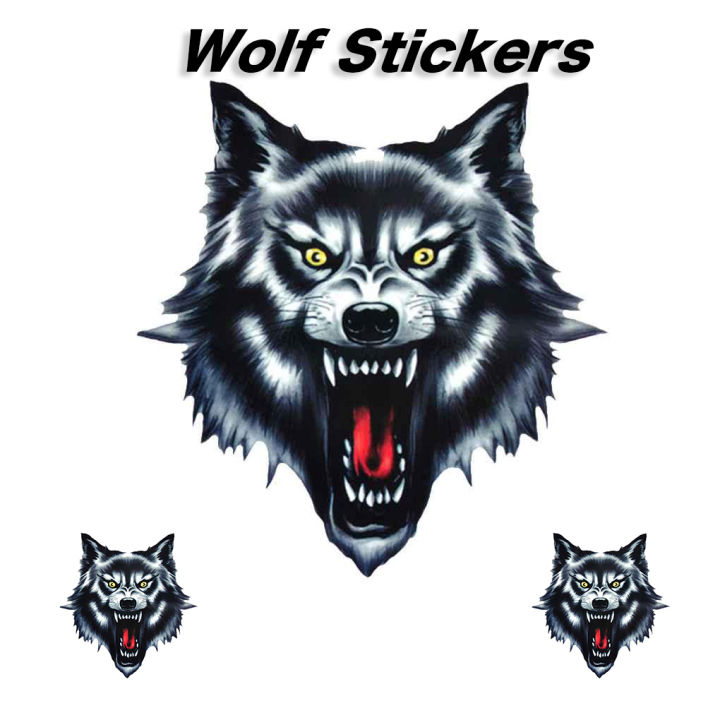 thumbnail image 2 of 2x Wolf Racing Sticker Decal – Oldschool Biker Motorcycle Tank Design – MG317 2 of 5