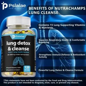 Lung Detox & Cleanse - Lung Health Support Enhance Immunity - with Mullein Leaf