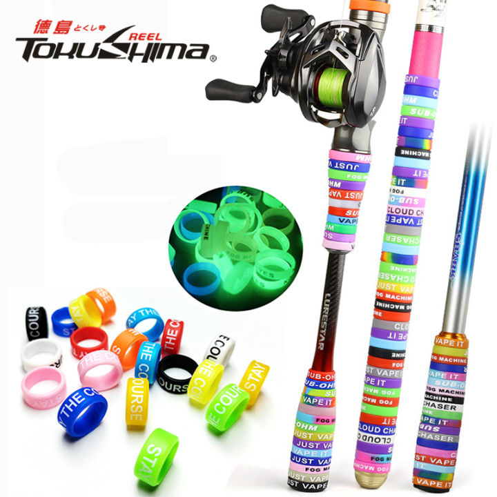 20 cái cần câu Silicone mềm hình nhẫn chống trượt Vòng 13mm/20mm đa-màu ...