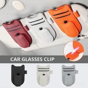 Shop Car Glasses Clip Car Sunglasses Holder Universal Car Sun Visor Glasses Case Holder Multifunction Card Holder Magnet adsorption Sun Visor Organizer Sunglasses Storage Automotive