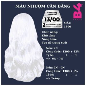 Màu nhuộm cân bằng tóc nhiều phân khúc phủ bạc trực tiếp 100% B4 450ml chính hãng