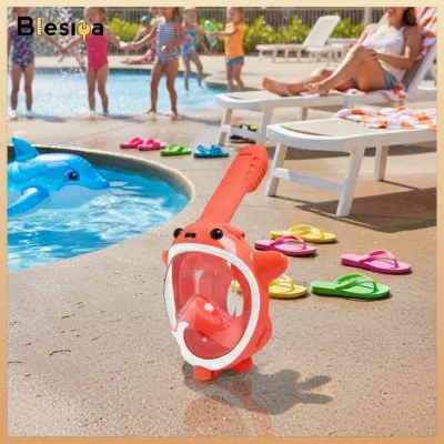 Kids Snorkeling Mask Full Coverage Children Diving Goggles Leak Resistant Full Face Snorkel for Water Play