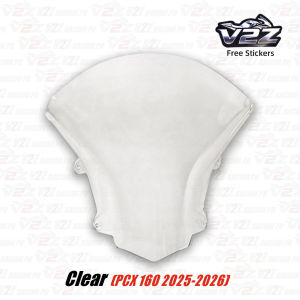 V2Z PCX 160 V1 Windshield 2021-2024 3mm Thick Acrylic Clear & Smoke Black Durable High Quality