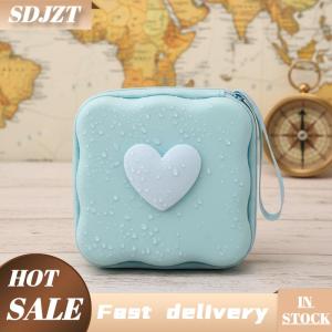 SDJZT Nhỏ gọn tim Knot lưu trữ Pouch Cáp Di động Túi cho du lịch Sạc dây tai nghe văn phòng trường phụ kiện tổ chức