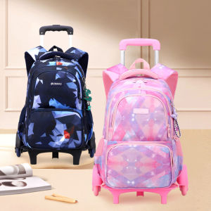 New Primary School Student 3PCS Trolley Schoolbag  Waterproof Large-capacity Detachable Backpack Handbag Pencil Case