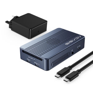 Acasis 40gbs/USB4 40Gbps Dual-Bay M.2 NVMe RAID Enclosure | 8K@60Hz Daisy-Chain & RAID 0/1 | Plug & Play for Mac/Windows Content Creators
