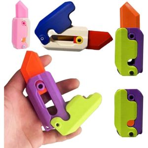 3D Gravity Butterfly Radish Knives Toy Creative Folding Finger Game Plastic Knives Couple Best Friend Gift