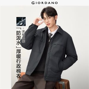 Giordano Beau Monde Men Multi-pocket quilted lining jacket Free Shipping 13076849