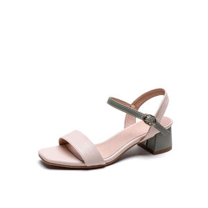 IELGY Sandals for Women 2024 Summer New Korean Style Versatile Fairy Style Thick Heel High Heels