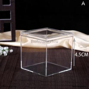 Bohuangzhiu Clear Acrylic Square Cube Box With Lids Durable Candy Box Multiple Uses Transparent Case Organizer Container