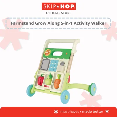 Skip Hop Farmstand Grow Along 5-in-1 Activity Walker | Baby Learning Walker with Play Center