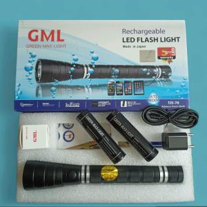 ORIGINAL JAPAN MAX LIGHT POWERBANK WATERPROOF RECHARGEABLE TJS-90 LED HEAVY DUTY TORCHLIGHT FLASHLIGHT Portable Charging Home Lighting