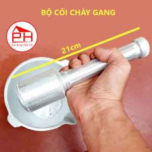 Bộ chày cối bằng Gang đúc nguyên khối đường kính 16cm cao 11cm hàng dày chắc chắn đầm tay - Gia dụng Phước Hòa