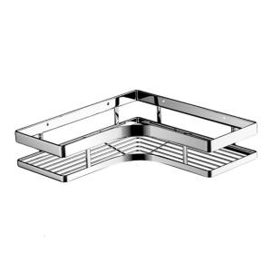 Bathroom Corner Shower Rack Without Drilling Includes Soap Holder and Hook Rustproof for Kitchen or Bath Daily Use