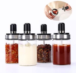 HOME BEST 1pc Spice Container Household Seasoning Oil Vinegar Sauce Powder Kitchen Organizer Bottle Jars Spoon Bekas Rempah Minyak Perasa Isi Rumah Tangga Cuka Serbuk Dapur Botol Penganjur Dapur Sudu FZ1-0067